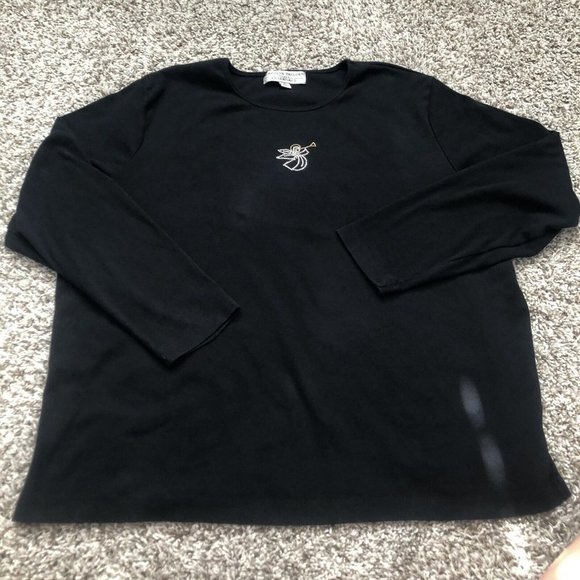 Carolyn Taylor Tops - carolyn taylor long sleeve size 2X angle logo black